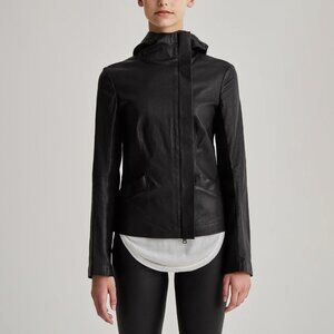 Mission Statement Passion Jacket Leather Hilary Swank Black Size 2